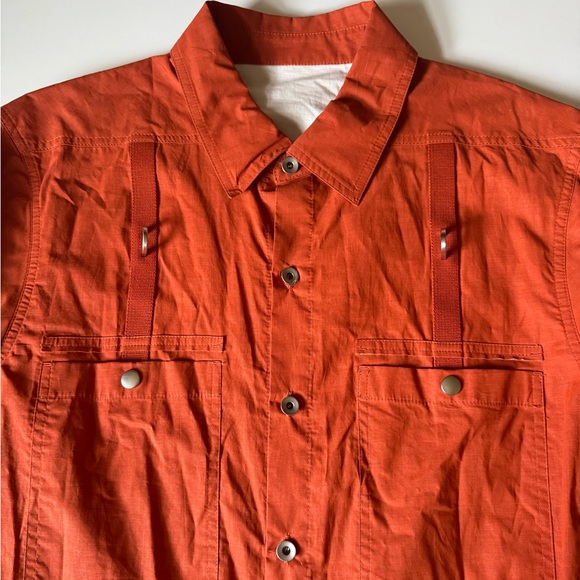 Rick Owens DRKSHDW cotton-blend shirt jacket - Orange Sz XL NWT - Picture 7 of 10